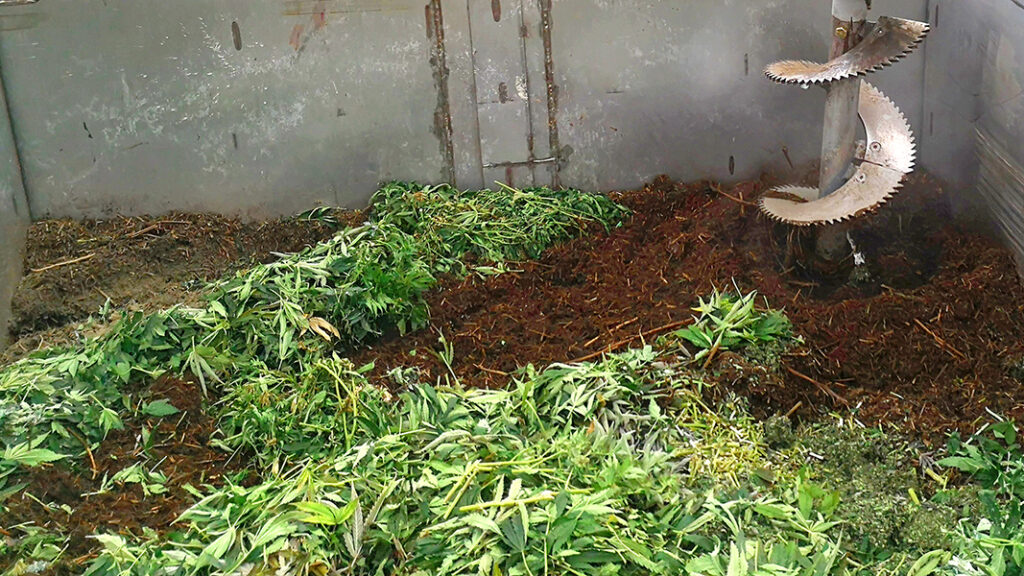 Grinding and Composting Cannabis Wastes