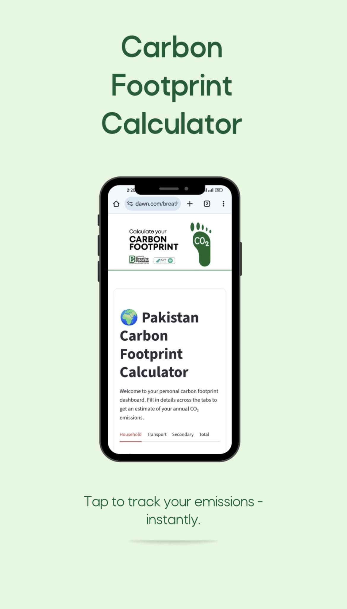 Launch of Carbon Footprint Calculator to Help Track Climate Impact
